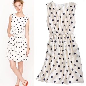 J.Crew Silk Polka Dot Dress